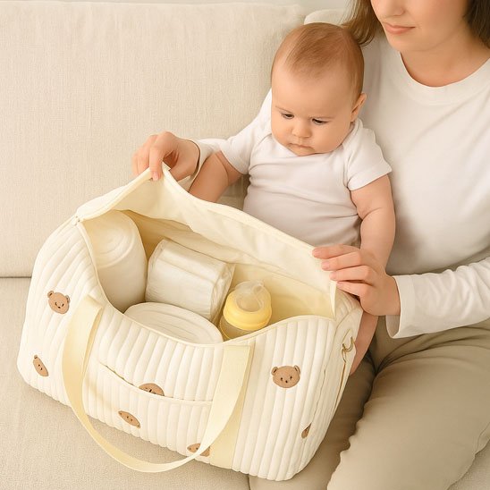 Sac a langer bebe vue intérieur